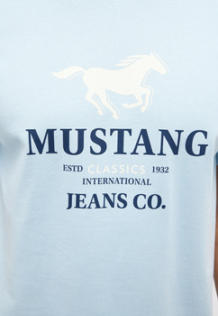 MĘSKA KOSZULKA MUSTANG T-shirt LOGO NADRUK Austin Angel Falls 1014944 5283