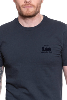 KOSZULKA LEE SS TONAL FLOCK LOGO SKY CAPTAIN L62SFEHY 112114825