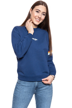 BLUZA WRANGLER 80´S RETRO SWEAT BLUE DEPTHS W6N0HPXJY 112130777