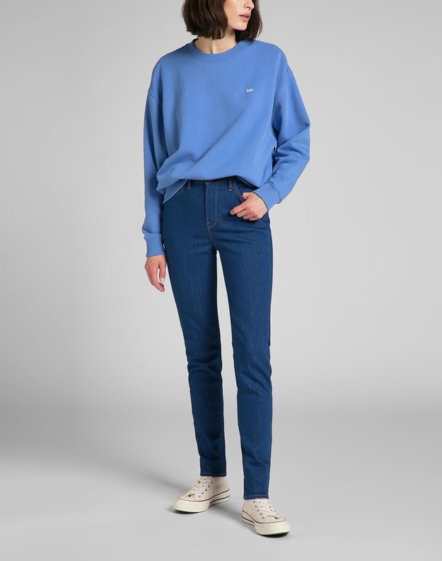 LEE CREW SWS DAMSKA BLUZA KLASYCZNA BLUE YONDER L53LRYSV 112140250