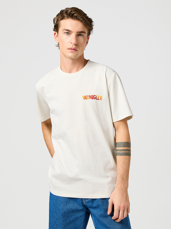 WRANGLER MĘSKA KOSZULKA WRANGLER BIG GRAPHIC TEE VINTAGE WHITE 112362809