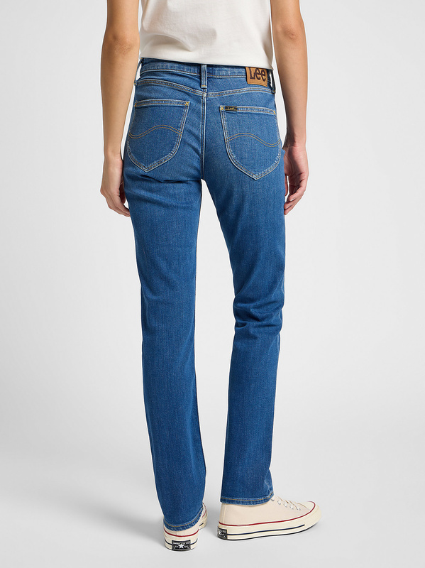 LEE DAMSKIE SPODNIE JEANSOWE LEE MARION STRAIGHT MID STOP 112355267