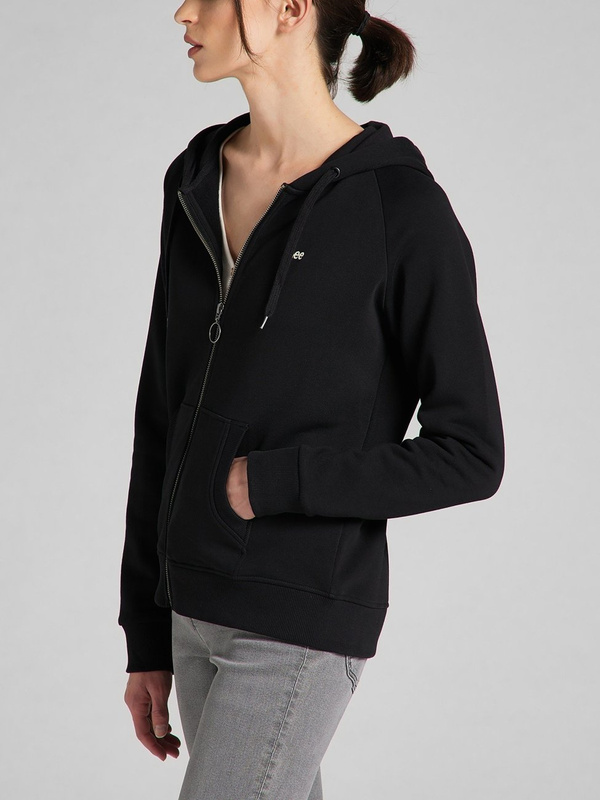 LEE ZIP THROUGH HOODIE DAMSKA BLUZA Z KAPTUREM BLACK L53QRY01 112140255