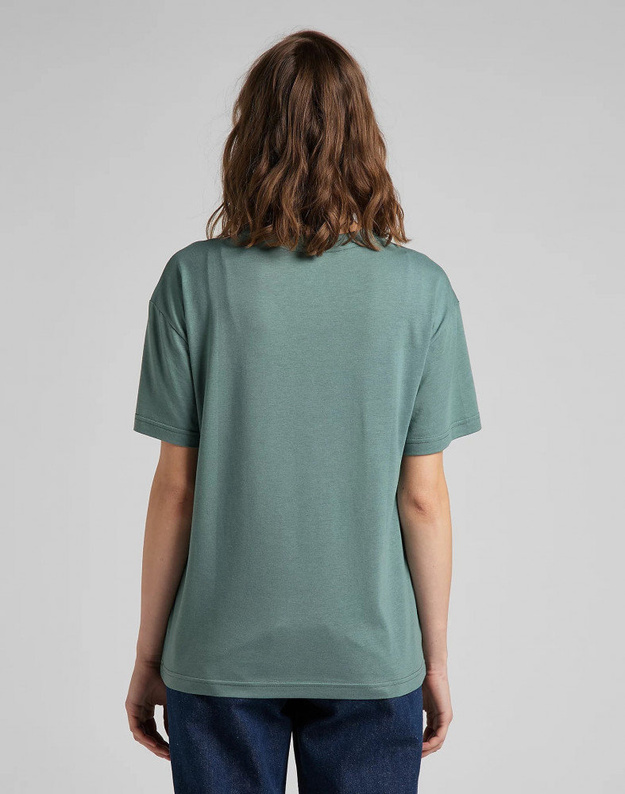 LEE RELAXED CREW TEE DAMSKI T-SHIRT STEEL GREEN L43PBYTY 112143993