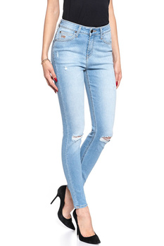 SPODNIE DAMSKIE LEE SCARLETT HIGH BLUE SLASHED L31AROWK 112107008