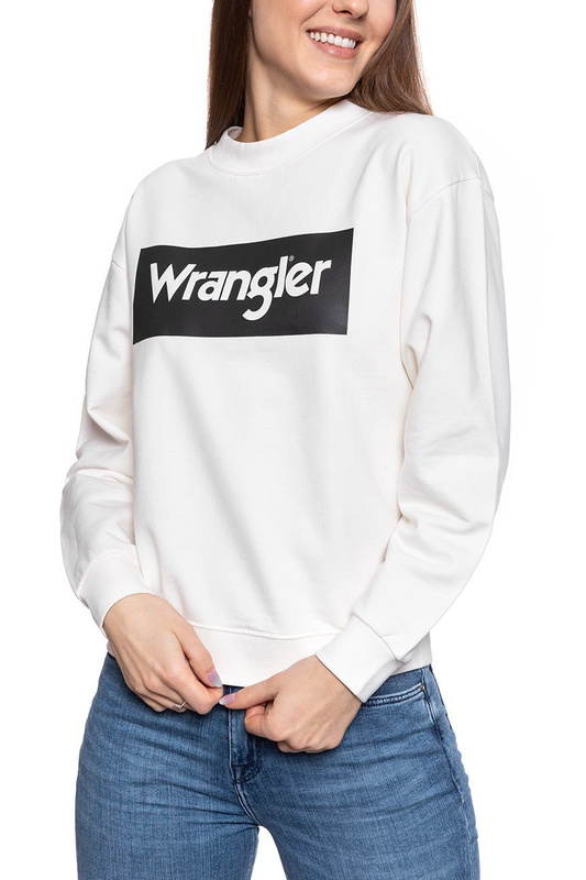 BLUZA WRANGLER 80´S RETRO SWEAT OFFWHITE W6N0HP737 112130775