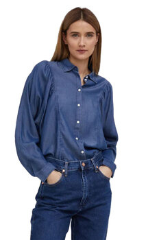 LEE VOLUME SLEEVE SHIRT DAMSKA KOSZULA Z DŁUGIM RĘKAWEM BRIGHT NAVY L45BTSC 112144041