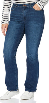 SPODNIE DAMSKIE WRANGLER FLARE SHADOW BLUE W233KR36J 112127848