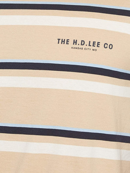 LEE STRIPES MĘSKI T-SHIRT KOSZULKA Z KRÓTKIM RĘKAWEM DUST BEIGE L63BJELP 112114964
