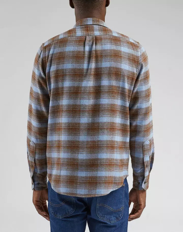 LEE LEESURE SHIRT MĘSKA KOSZULA MATERIAŁOWA KRATA DREAMY BLUE L66NDS39 112322071