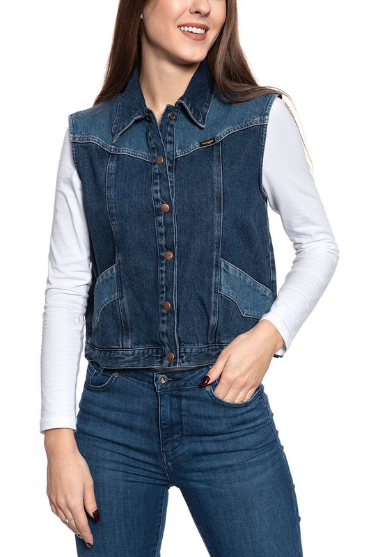 DAMSKA KAMIZELKA WRANGLER WESTERN VEST CANYON NIGHT W428GF929 112128833