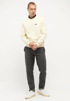 MĘSKA BLUZA MUSTANG Ben Crewneck White Asparagus 1014511 3000