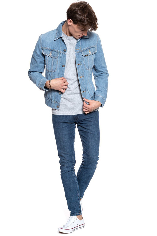 KURTKA JEANSOWA LEE SLIM RIDER FLICK LIGHT L89RLJIR 112123879