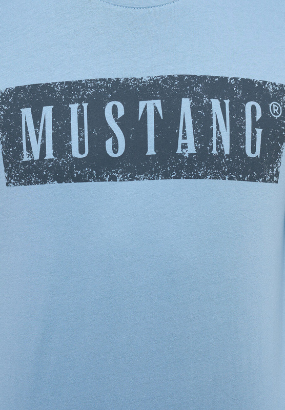 MUSTANG Style Adrian C Print MĘSKA KOSZULKA DŁUGI RĘKAW Faded Denim 1013540 5124