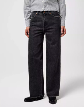 DAMSKIE SPODNIE WRANGLER LOOSE STRAIGHT BLACK SAND 112371182