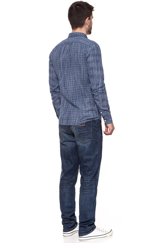KOSZULA WRANGLER LS 1PKT MID INDIGO W58746A8E 112129562