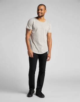 MĘSKI T-SHIRT LEE ELONGATED TEE GREY MELE L62JEP37 112114630