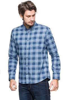 TOM TAILOR RAY INDIGO AOP PACKAGE SHIRT REAL NAVY BLUE 2030290.00.10 COL. 6593