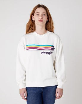 DAMSKA BLUZA WRANGLER RETRO SWEAT OFF WHITE W6N0HA737 112130761