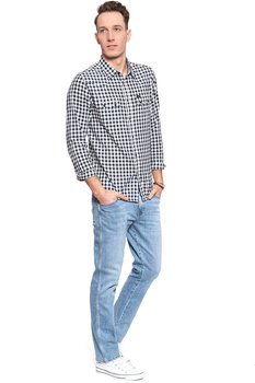 WRANGLER SPODNIE MĘSKIE TEXAS SLIM BLUEGENICS W12SP1136 112126512