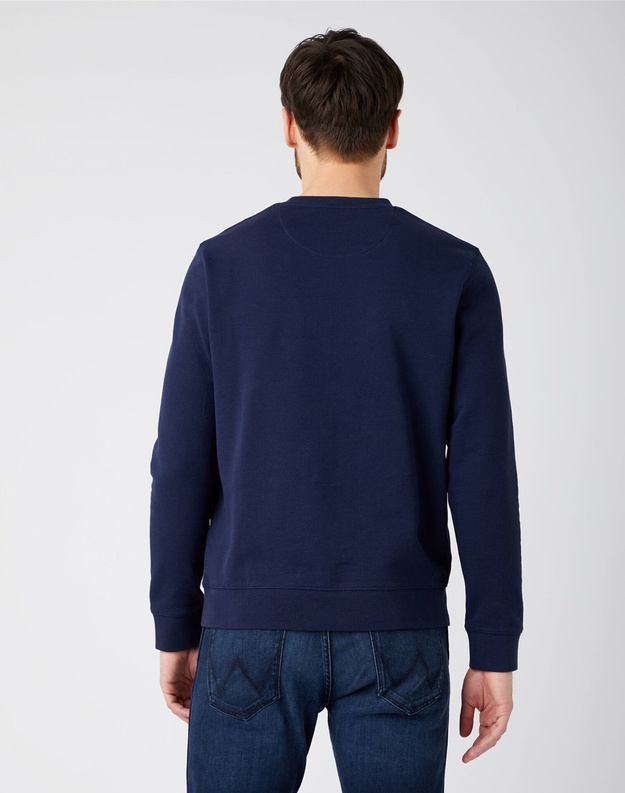 WRANGLER CREW SWEAT MĘSKA BLUZA KLASYCZNA NAVY W6M8HY114 112141491