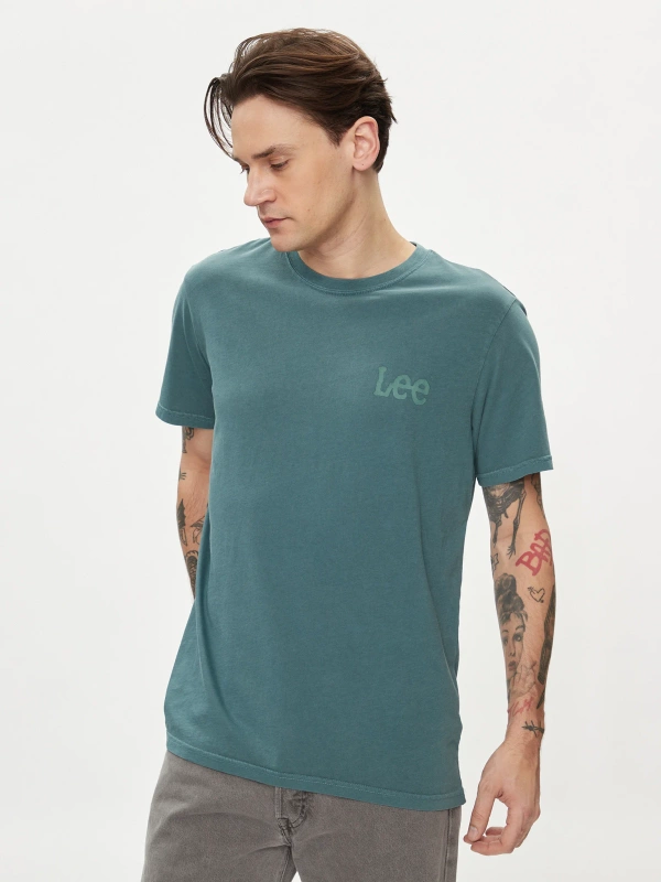 LEE TEE MEDIUM WOBBLY MĘSKA KOSZULKA T-SHIRT EVERGREEN 112349081 LL04017019