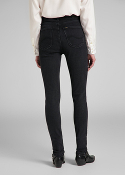 LEE IVY DAMSKIE SPODNIE JEANSOWE BLACK WHITLEY L32EPIQR 112139912