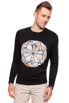 BLUZA WRANGLER MĘSKA SLABBINK SWEAT BLACK W6555HP01 112130565