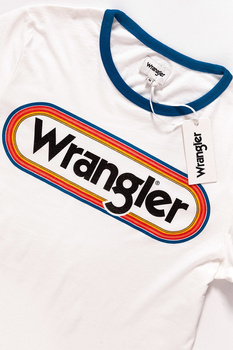 KOSZULKA WRANGLER LOGO RINGER TEE OFFWHITE W7B68FQ02 112131526