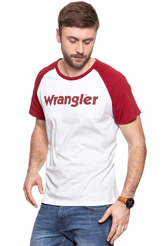 KOSZULKA WRANGLER S/S RAGLAN T JESTER RED W7878FK9S