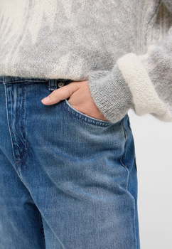 Damskie Spodnie Jeansowe Mustang Style Madison Wide Denim Blue 1016931 5000 582