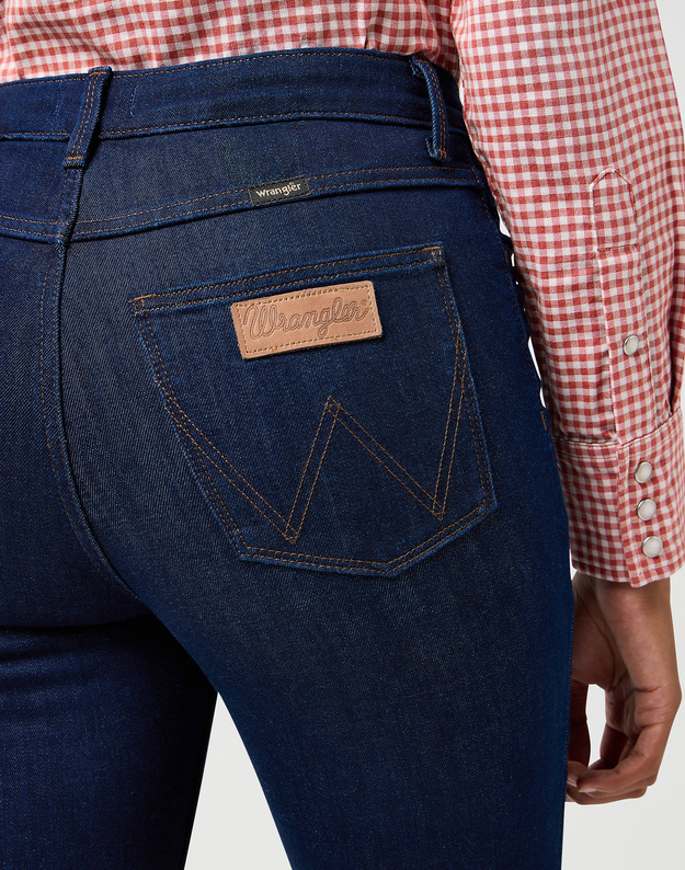WRANGLER DAMSKIE SPODNIE JEANSOWE WRANGLER FIERCE FLARE TWILIGHT TIDE 112364737