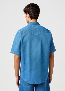 MESKA KOSZULA WRANGLER SS WESTERN SHIRT MID WASH 112362743