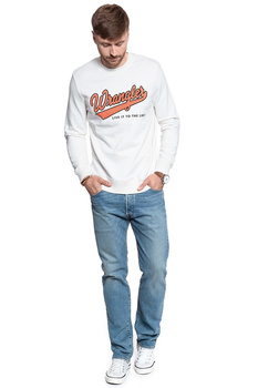 BLUZA WRANGLER SEASONAL LOGO SWEAT OFF WHITE W6A5HA737 112130660
