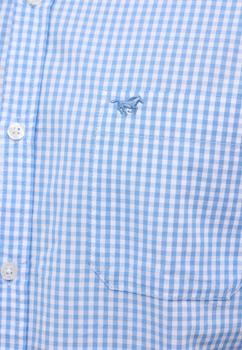 Męska Koszula Mustang Style Chester Gingham Check Light Blue 1016947 12795