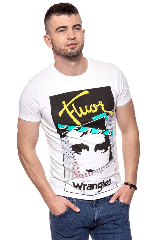 KOSZULKA WRANGLER GRAPHIC TEE WHITE W7B61FK12 112131513