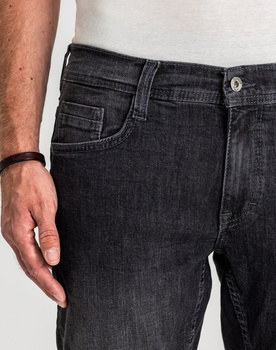 Męskie Spodnie Jeansowe Mustang Style Oregon Tapered Denim Black 1017124 4000 800