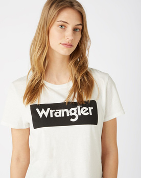 WRANGLER LOGO TEE DAMSKI T-SHIRT KOSZULKA OFF WHITE W7P3EVX02 112132039