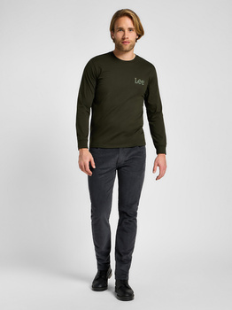 LEE MĘSKA KOSZULKA LONGSLEEVE LEE LS MED WOBLLY LEE OLIVE NIGHT 112355592