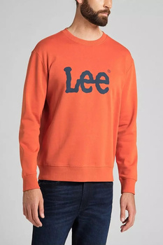 LEE BASIC CREW LOGO SWS MĘSKA BLUZA BEZ KAPTURA LOGO BURNT OCHRE L80XTJBH 112140879