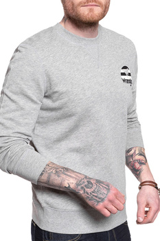 BLUZA WRANGLER CREW SWEAT MID GREY MEL W6M3HAX37 112130743