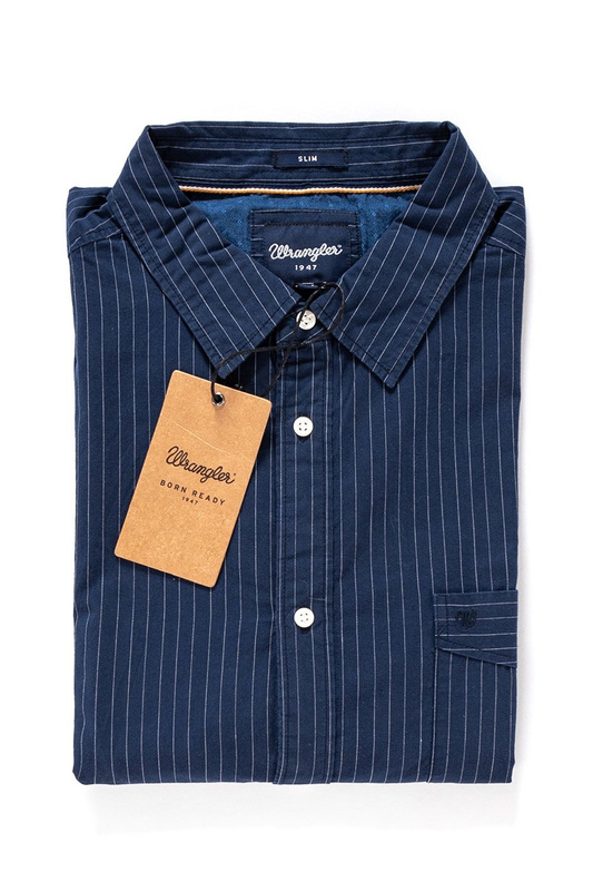 WRANGLER L/S 1PKT SHIRT NAVY W5953NJ35