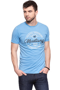 MUSTANG T SHIRT Logo Crack Tee HERITAGE BLUE 1007613 5092