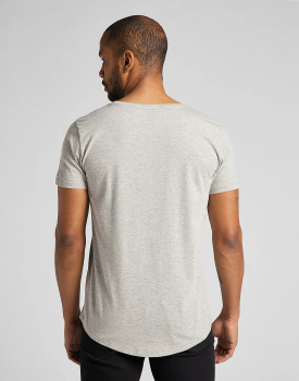 MĘSKI T-SHIRT LEE ELONGATED TEE GREY MELE L62JEP37 112114630
