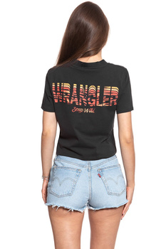 WRANGLER CROP V TEE FADED BLACK W7008GFV6 112130869