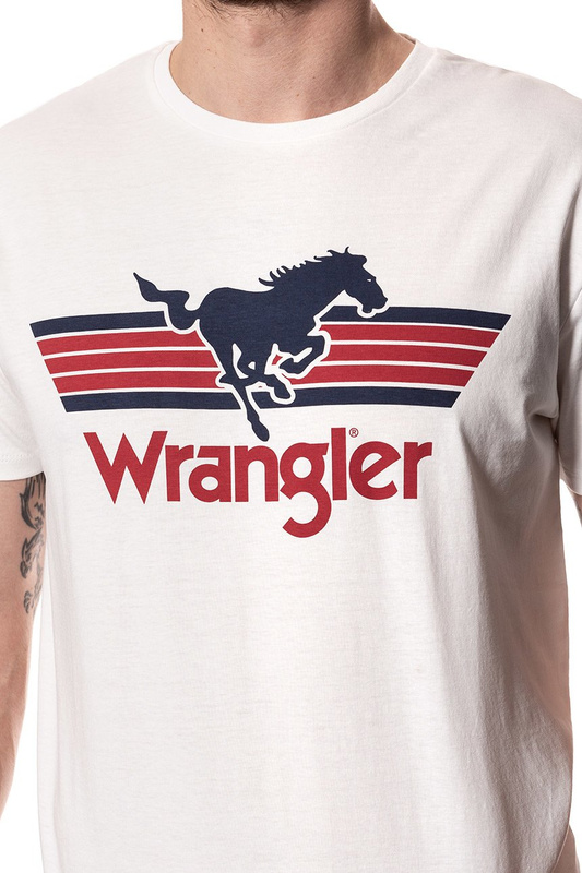 KOSZULKA WRANGLER GRAPHIC LOGO TEE OFF WHITE W7B27FK02 112131437