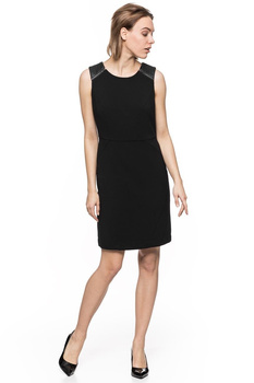 DAMSKA SUKIENKA TOM TAILOR ETUI DRESS WITH LEATHER PATCH