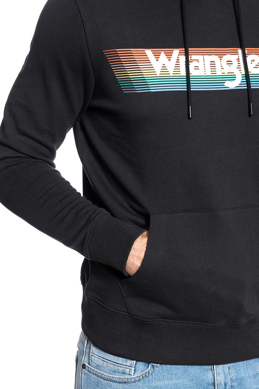 MĘSKA BLUZA WRANGLER WRANGLER HOODIE FADED BLACK W6C6HAXV6 112130709
