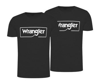 2PAK WRANGLER FRAME LOGO TEE MĘSKI T-SHIRT KOSZULKA LOGO NADRUK BLACK W70JD3100