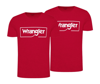 2PAK WRANGLER FRAME LOGO TEE MĘSKI T-SHIRT KOSZULKA RED W70JD3X47